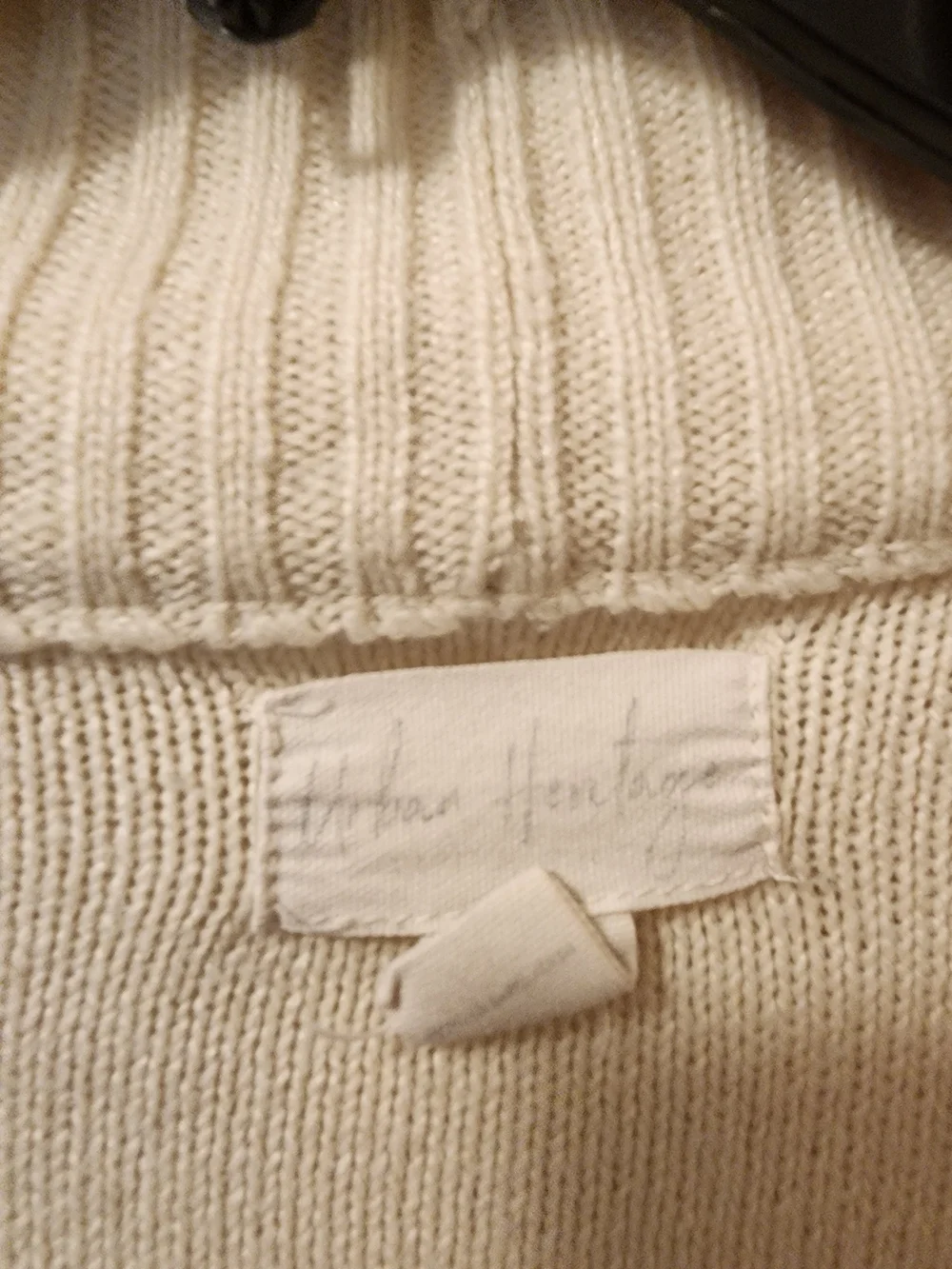 Urban Heritage Cream Ribbed Knit Sweater